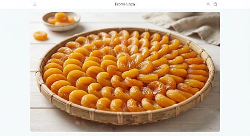 Sun-dried golden apricots arranged on a woven tray